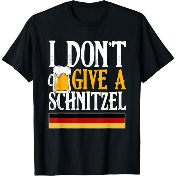 I Don't Give A Schnitzel German Beer Wurst Funny Oktoberfest T-ShirtMen and women, White Black T-shirt, size: Extra large S-939XL