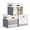 Gray&White, variant on Ultra Thick Fabric Storage Cubes with Lids & Windows, Foldable Closet Storage Bins with 3 Handles, Home Decorative Boxes for Bedroom, Living Room, Dorm, Office