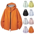 thumbnail image 2 of Kezqiaxn Mens Rain Jackets Waterproof with Hood Outdoor Long Sleeve Work Zip Up Pockets Jacket Plus Size Fashion, 2 of 8