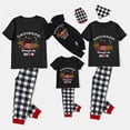 thumbnail image 2 of Pijamas familiares a juego de Navidad, conjunto de pijamas negros de Dachshund a través de la nieve, 2 of 3