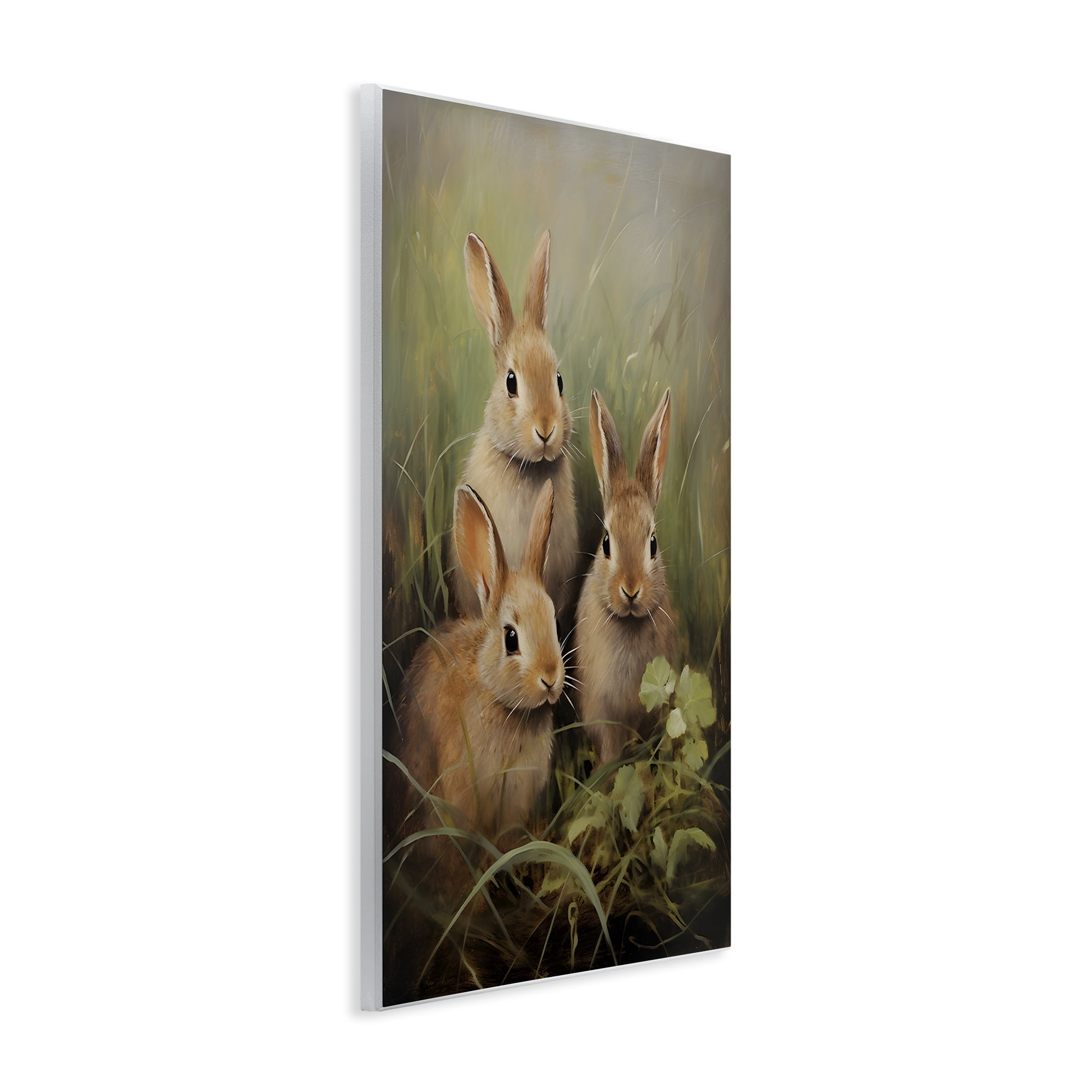 Stupell Industries Baby Bunny Trio Animals & Insects Painting Unframed Art Print Wall Art, 10 x 15