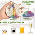 thumbnail image 3 of 6 Coil Coasters 3.94x3.94x0.24 Inch Water Coasters Drink Coasters with Cup Holders Absorbent Coasters Heat Resistant for Bar Protection Rainbow Giraffe, 3 of 7