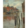 thumbnail image 2 of Frits Thaulow 12x14 Gold Ornate Wood Frame and Double Matted Museum Art Print Titled - Dortrecht (1886), 2 of 4