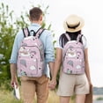 thumbnail image 6 of Balery Llama Unicorn and Rainbow Vintage Canvas Backpack for Men and Women - Large Capacity, Durable Travel Laptop Bag for School, Work, Hiking, and Outdoor Activities, 6 of 7