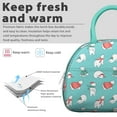 thumbnail image 2 of Polar Bear Cartoon Lunch Box for Women – Insulated Reusable Lunch Bag with Thermal Function, Large Capacity for Office, Beach & Picnics (Brown Aesthetic Design), 2 of 4