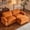 Orange 86" W, variant on Ktaxon Sectional Sofa L Shaped Couch with Chaise Living Room Sleeper Set, 2 Seats with Chenille and Double Layer Cushions 87" W Olive Green
