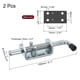 thumbnail image 2 of Pasador de Barril 2Uds 12x155mm Pasador de Puerta Galvanizado de Acero Al Carbono Con Resorte Cerradura Deslizante para Puertas de Remolque Armarios Cofres (Plateado), 2 of 5