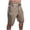 Khaki, variant on Men's Tactical Cargo Shorts - 65% Polyester 35% Cotton, Quick-Dry Ripstop Fabric, Adjustable Belt, Multi-Pocket Design for Outdoor Hiking, Mountaineering and All-Season Use