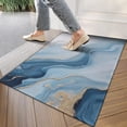 thumbnail image 4 of Blue Marble Gold Line Pattern Door Rugs,Washable Non Slip Door Mats Indoor,Decorative Door Mats,Entry Mat Indoor for Entrance,Bedroom,Kitchen,Bathroom,17"x30", 4 of 6