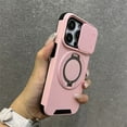 thumbnail image 2 of Luxury Heavy-Duty Rugged Armor Magnetic Bracket Case For iPhone 16 15 14 13 12 11 Pro Max Plus Slide Camera Protection PC Cover Blue For iphone14Plus, 2 of 6
