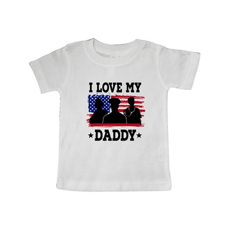 

Inktastic Military Dad I Love My Daddy Gift Baby Boy or Baby Girl T-Shirt