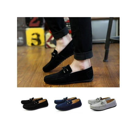 - British New Men's Suede Casual Lace Slip On Loafer Shoes Moccasins Driving Shoes