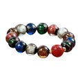thumbnail image 1 of Pulsera de cristal hecha a mano con cuentas de rosario, pulsera elástica de meditación de yoga para hombres y mujeres, 1 of 5
