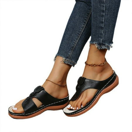 

Women s Flat Sandals Comfort Slip On Casual Sling Flip Flops for Beach Summer 35 Peacock Blue