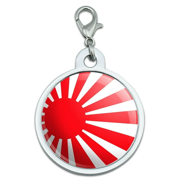 Japan Japanese Flag Rising Sun Large Metal ID Pet Dog Tag
