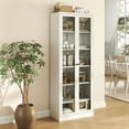 thumbnail image 2 of Knubmt 72" Tall Metal Pantry Cabinet with 6 Shelves, 2 Doors Storage Cabinet for Kitchen, Pantry, Bathroom, Whte, 2 of 9