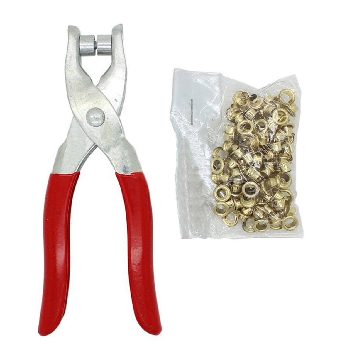 New Grommet Eyelet Setter Pliers + 100pcs Eyelets Grommets For Fabric