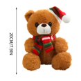 thumbnail image 2 of Christmas Gift Scarf, Cute Bear Doll Toy, Soft Plush Christmas Decoration with Santa Hat, Adorable Multi-Colored Stuffed Animal, Cozy Fabric, Perfect Holiday Home Decor and Kids Cuddle Companion, 2 of 7