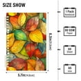 thumbnail image 2 of FORMRS 1-Subject Spiral Notebook 8" x 5" College Ruled 60 Refillable Sheet A5 Hard Cover, 2 Pack, Retro Autumn Leaves, 2 of 7