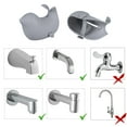 thumbnail image 7 of Bath Spout Cover, Bathtub Tub Faucet Cover - Kids Bathroom Accessories Protector for Baby - Soft Silicone - Gray Sea Lions, 7 of 7