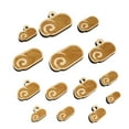 thumbnail image 1 of Swiss Roll Cream Cake Wood Mini Charms Shapes DIY Craft Jewelry - With Hole - Various Sizes (16pcs), 1 of 7