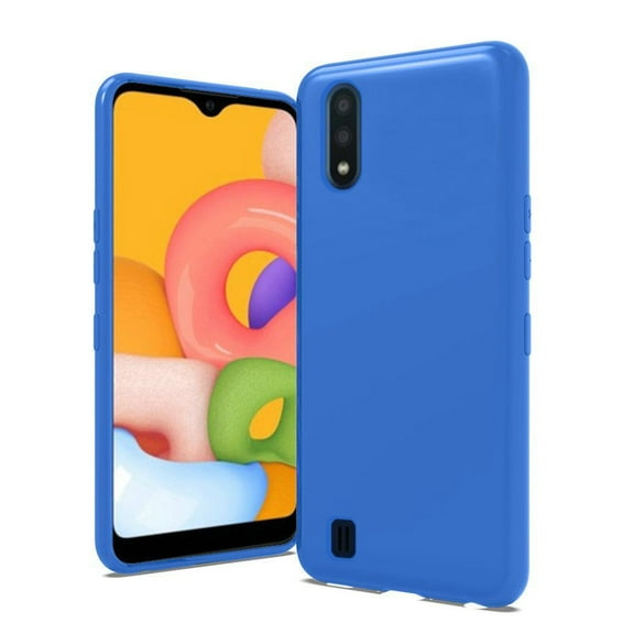 Bemz TPU Slim Case for Samsung Galaxy A01 (5.7 inch), Ultra Thin Protective Dust-Resistant Gel Cover with Atom Wipe - Black