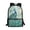 Teal Peacock Print, variant on Tropical Sloth Print School Backpack for Students Adjustable Padded Shoulder Straps Multi Front Storage Pockets Lightweight Water Resistant Bookbag for Outdoor Day Trips