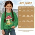 thumbnail image 7 of Xixirimido Frog Mushroom Green Pattern Girls Casual T-Shirt Crew Neck Tunic Tops Long Sleeve Loose Fit Soft Blouse Tie-hem Tees for Fall Winter, Size 7-8, 7 of 7