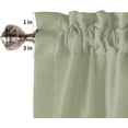 thumbnail image 5 of Kitchen Curtain Valance, Coffee Gnome Brown Short Rod Pocket Window Curtain Tiers for Bedroom, Bathroom, 2 Panel, 27.5" W x24 L, 5 of 6