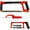 Red, variant on Sdstone Professional Hacksaw Frame Set (Standard,Junior,Mini Hacksaw) with BI-Metal Hacksaw Blades and Aluminum Mitre Box.Heavy Duty Frame Hand Saw For Metal, Wood,PVC,Indoor And Outdoor Use