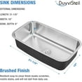 thumbnail image 2 of 31 1/4-inch Undermount Double Bowl Kitchen Sink, 50/50 18 Gauge 304 Stainless Steel Kitchen Sink with Basket Strainer, 2 of 8