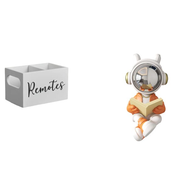 Organizador Remoto De Madera Retro, Escultura De Astronauta, Centro De Mesa, Estatua Decorativa, Mesita De Noche, Sofá, Oficina, Adorno Para Tarta, Chimenea