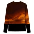 thumbnail image 5 of Pompotops Chemises pour Femmes Col Rond Imprimé Manches Longues Hauts Blouse Régulière Imprimée Liquidation, 5 of 5