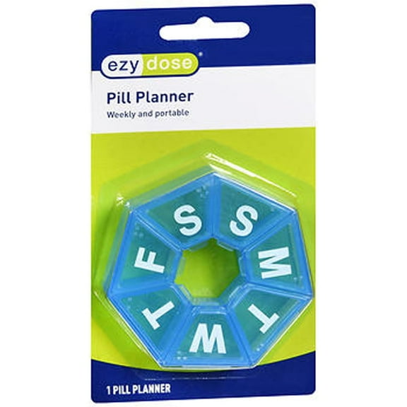 Ezy Dose Weekly 7-Sided Pill Planner Pill Organizer