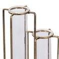 thumbnail image 3 of A and B Home A&B Home Goldtone Metal and Glass Vase, 3 of 3
