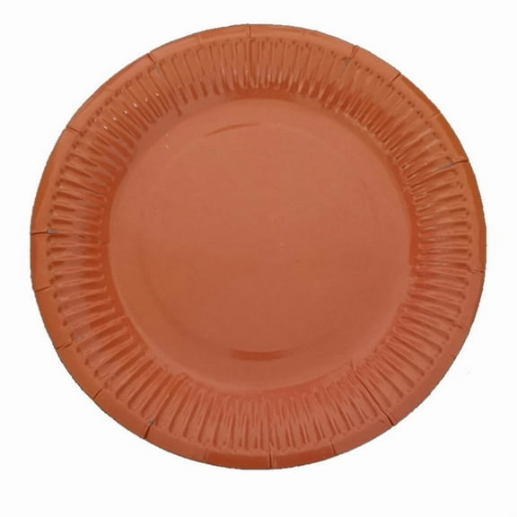 Kids Party Disposable Paper Plates 7 Inch Round Assorted Solid Colors 10 Pack