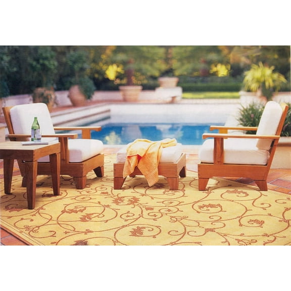 WholesaleTeak Outdoor Patio Grade-A Teak Wood 4 Piece Teak Sofa Set - 2 Deep Seating Club Chairs, 1 Side Table And 1 Ottoman -Furniture only --Caranasas Collection #WMSSCR1