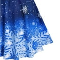 thumbnail image 5 of Vestido de fiesta con hombros descubiertos y estampado de copos de nieve de color degradado navideño vintage para mujer Pompotops  ghjkhdj1149, 5 of 5