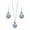 F, variant on vnanda Ethnic Style Necklace Earrings Set 2pcs/set Ethnic Style Faux Turquoise Necklace Earrings Set Women's Shining Rhinestones Inlaid Pendant Jewelry