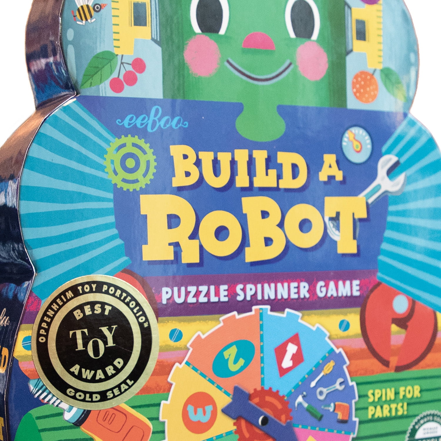 eeBoo Build a Robot Spinner Game, combines simple numbers with fun, 3 Years and Up.