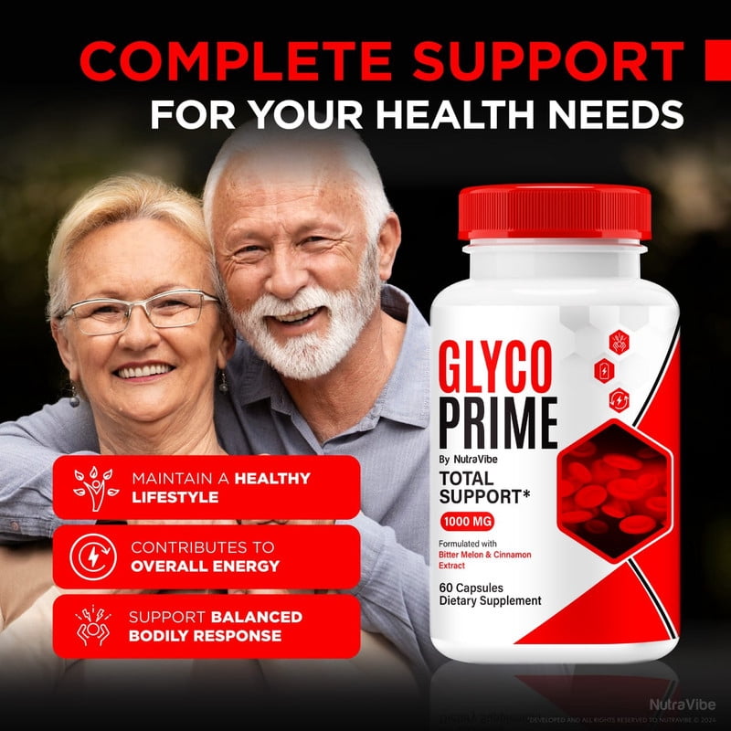 (2 Pack) Glyco Prime Capsules, Original GlycoPrime Formula - Naturally Supports Healthy Circulation, Stable Levels and Energizes the Body, Official Review (120 Capsules)