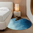 thumbnail image 2 of Small Round Rug 3Ft Washable Non-Slip, Blue Ombre Circle Area Rugs for Living Room Bedroom, Coastal Beach Modern Abstract Art Indoor Floor Mats Carpet Runner for Home Decor, 2 of 8