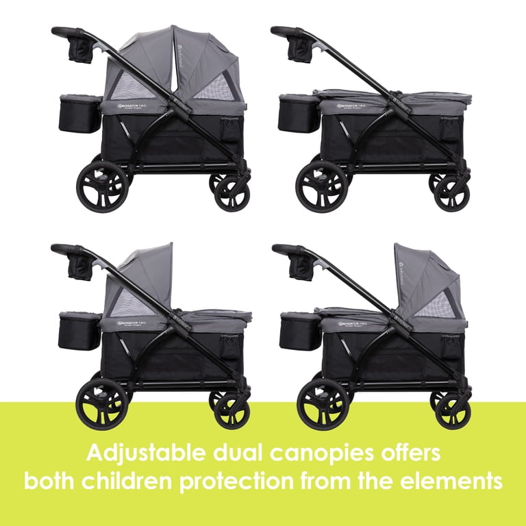 Baby Trend Navigator Pro 2-in-1 Stroller Wagon, Dash Black, 110 lb