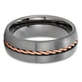 thumbnail image 2 of Gunmetal Wedding Ring,Braid Tungsten Ring,8mm Wedding Ring,Anniversary Ring,Rose Gold Tungsten Ring,Dome, 2 of 4