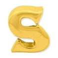 thumbnail image 2 of 925 Sterling Silver Gold-plated Reflections Letter S Bead; for Adults and Teens; for Women and Men, 2 of 3