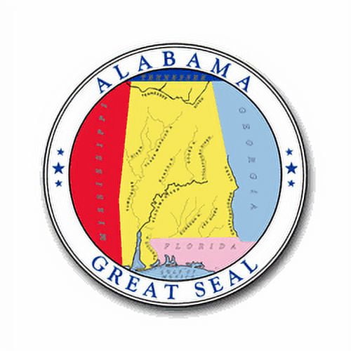 3.8 Inch Alabama State Seal Vinyl Transfer Decal