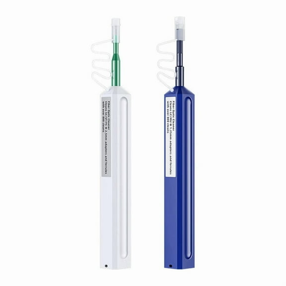 2PCS Fiber Optic Cleaner Pen 2.5mm for LC/ 1.25mm for SC/FC/ Connector Optical Smart Fiber Optic Cleaning Pen Tool
