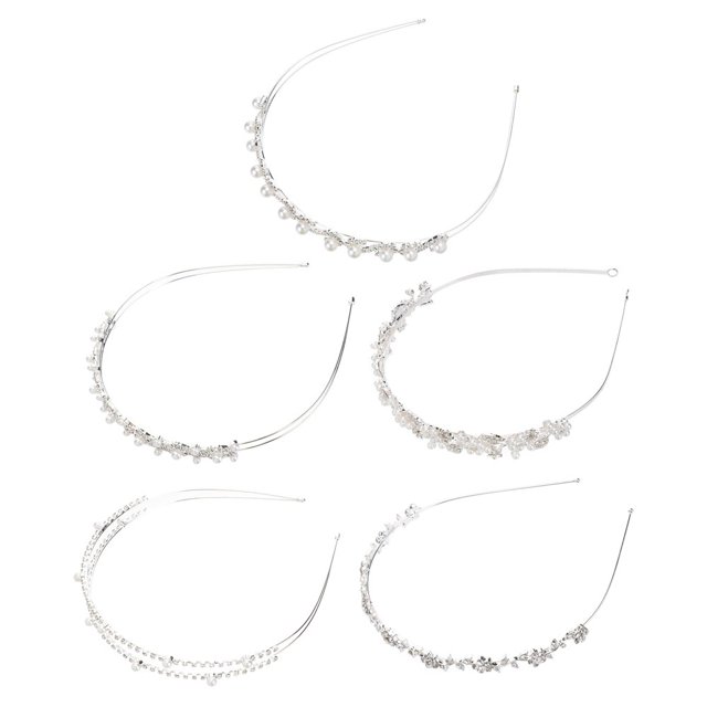 5pcs Strass Bandeau Manmade Perle Cheveux Mariage Mariée Cheveux Boucle Cheveux Fermoir Bande de Cheveux