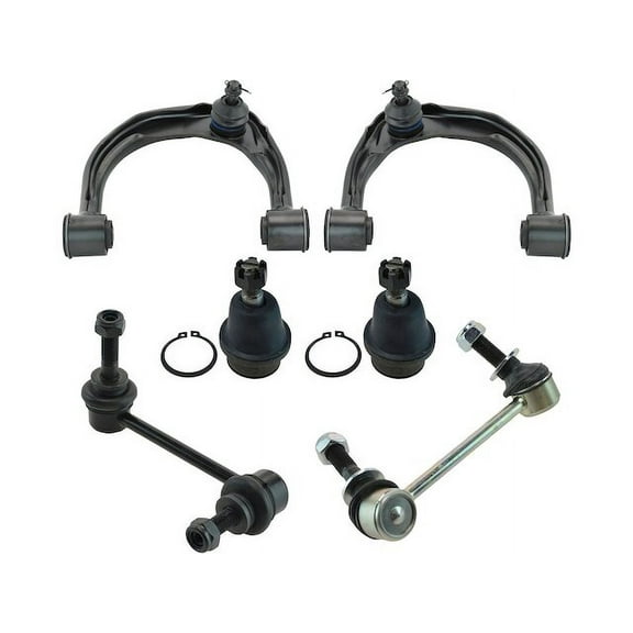 Front Control Arm Ball Joint Sway Bar Link Kit 6 Piece - Compatible with 2007 - 2014 Toyota FJ Cruiser 2008 2009 2010 2011 2012 2013