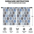 thumbnail image 2 of Blackout Kids Curtains,Blue Geometric Quatrefoil Pattern Childrens Insulated Curtains Set Of 2,Bedroom Essentials,Toddler Room Decor 42x54in(106x137cm), 2 of 5